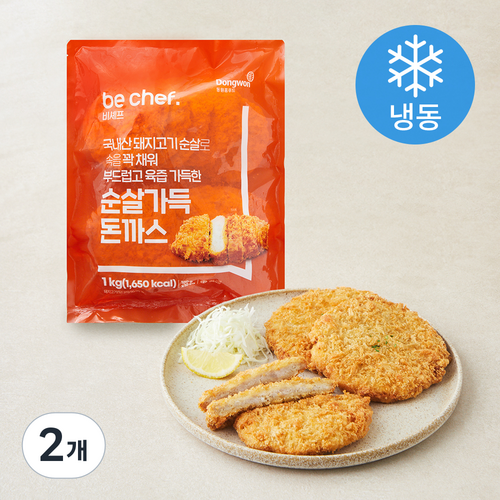 [로켓프레시] 비셰프 순살가득 돈까스 (냉동), 1kg, 2개