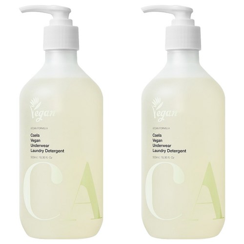 카엘라 여성용 비건 속옷 세제, 500ml, 2개