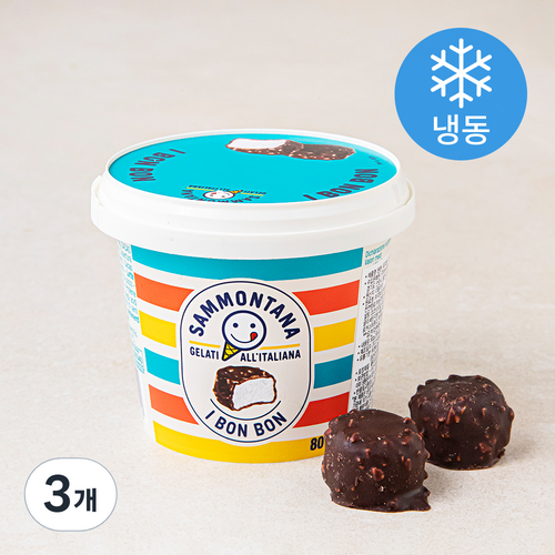 사몬타나 본본 아이스크림 (냉동), 80g, 1개입, 3개