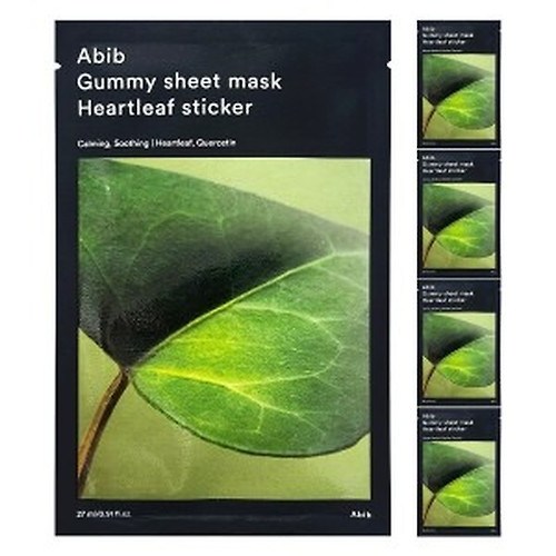 아비브 껌딱지 시트 마스크 어성초 스티커 마스크팩 5매 단위 묶음, 1개입, 5개