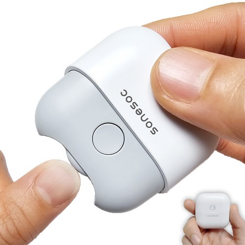 소네쏙 전동 손톱깎이 자동 충전식 손톱깍기 그라인더, 1개, 밀키화이트