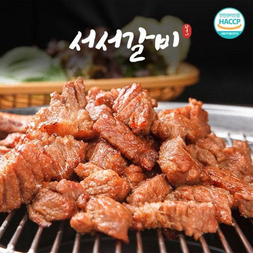 서서갈비 양념 돼지갈비 맛 왕구이 매콤맛, 6개, 600g