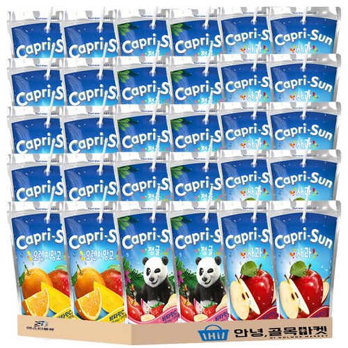 카프리썬 3종 오렌지망고 10개 사과 10개 정글 10개 총 30개, 30개, 200ml