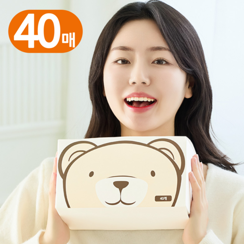 곰도리 클라우드 온열안대 스팀 아이마스크 무향, 40개, 1개입