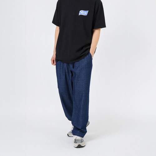 G2K 린넨라이크 와이드 밴딩 데님팬츠 남성 경량바지