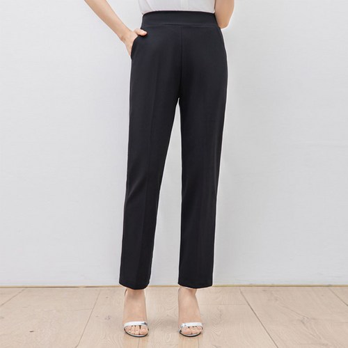 [3만장돌파] 에이플심플 여성 슬림 일자바지 사방스판 허리밴딩 팬츠 여름원단