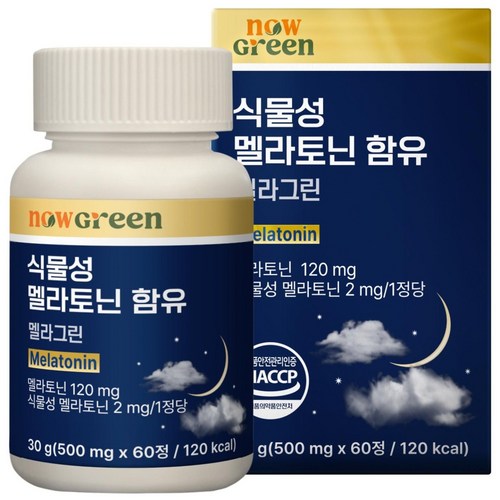 나우그린 식물성 멜라토닌 함유 멜라그린 60포, 30g, 1개