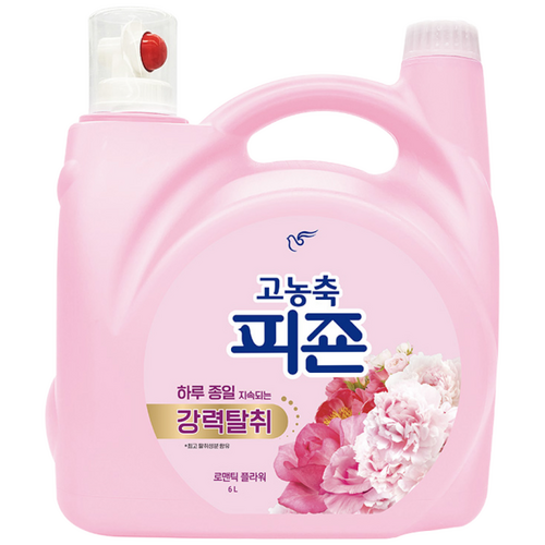 피죤 고농축 강력탈취 오리지널 섬유유연제 로맨틱 플라워향 본품, 6L, 1개