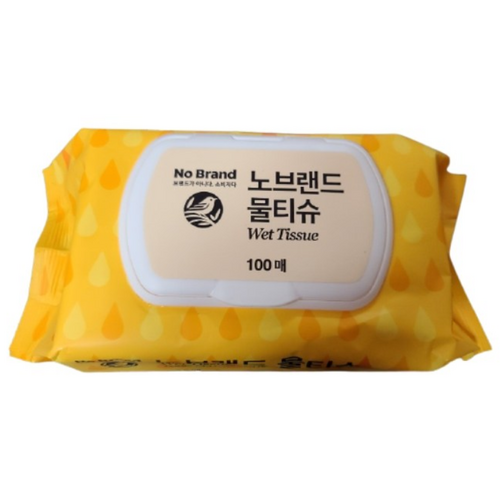 [지아스] 노브랜드 캡형 물티슈 100매, 100개입, 4개