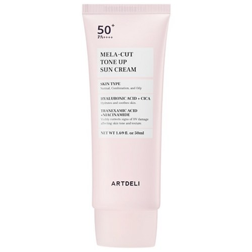 아트델리 멜라 컷 톤업 선크림 SPF50+PA++++/기미 잡티, 3개, 50ml
