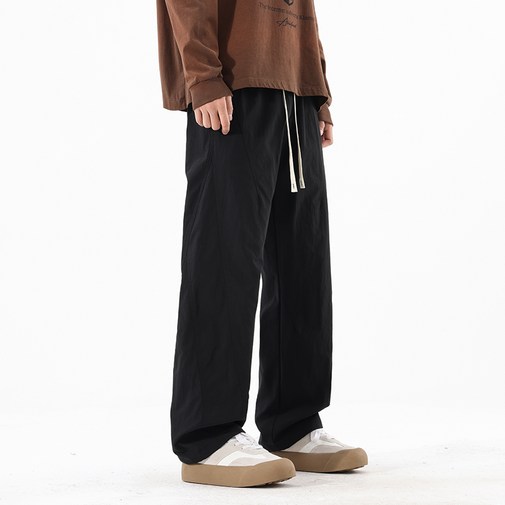 FINAL SENSE남성 스트레이트 핏 캐주얼 팬츠  루즈 와이드 팬츠 방수 방풍내마모속건 기능 봄 여름 가을 다 계절 착용 가능 슬림하고 입체적인 핏