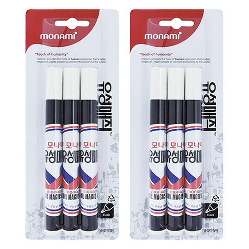 모나미 유성매직 3본