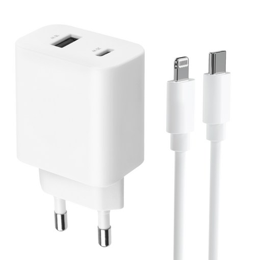 모잇 PD25W 2포트 PPS 초고속충전기  8핀 라이트닝 아이폰 케이블 1.3m