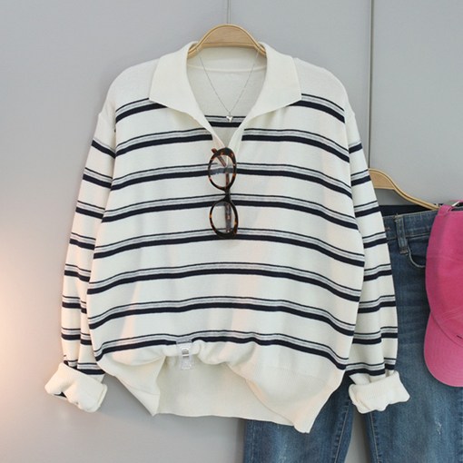 달콩 여성 봄니트 오버핏 알파단가라카라니트