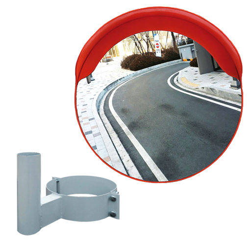 PC반사경 800파이 전주형브라켓 세트, 주황, 1개