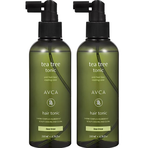 AVCA 頭皮護理 緩解掉髮症狀 茶樹養髮液, 200ml, 2個