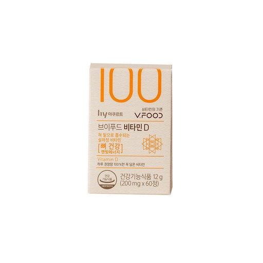 한국야쿠르트 브이푸드 비타민D 100 200mg, 60정, 1개