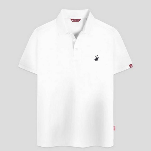 BEVERLY HILLS POLO CLUB 比佛利保羅 男女通用 涼感透氣標準款 Cool Ever 短袖Polo衫 CPW0T01, 白色