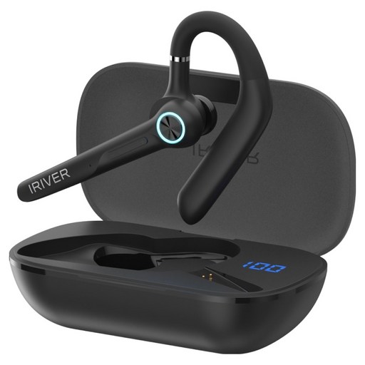 아이리버 ENC 노이즈캔슬링 귀걸이형 핸즈프리 무선 블루투스 6.0 통화용 듀얼마이크 이어셋