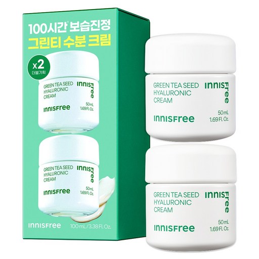 [비건뷰티] 이니스프리 그린티 씨드 히알루론산 고수분 크림
