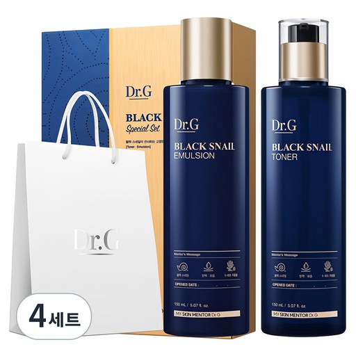 닥터지 블랙 스네일 토너 150ml  에멀전 150ml 스페셜 2종 세트, 4세트