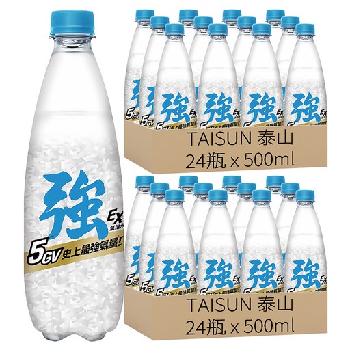 TAISUN 泰山 CHEERS EX 強氣泡水, 500ml, 48瓶