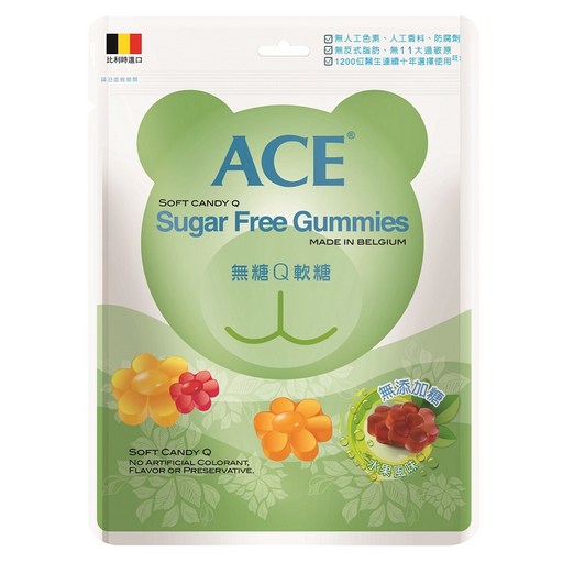 ACE 無糖Q軟糖, 240g, 1包