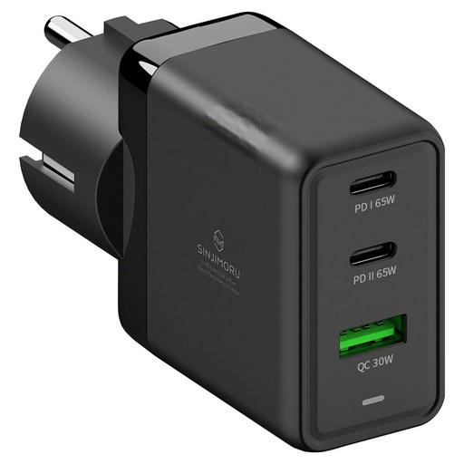 신지모루 O PD GaN 65W 접지 3포트 초고속 충전기 최고의 충전 솔루션