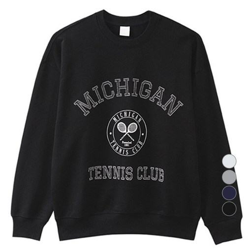 조군샵 남성용 영문 자수 오버핏 맨투맨 T7525