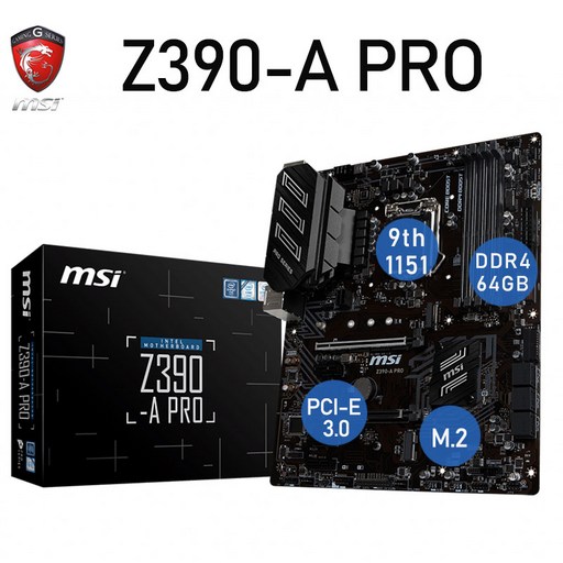 MSI Z390-A PRO 메인보드, 인텔 CPU용 메인보드, 인델 Z390 메인보드, MSI Z390-A PRO 게이밍 프로, Z390-A PRO