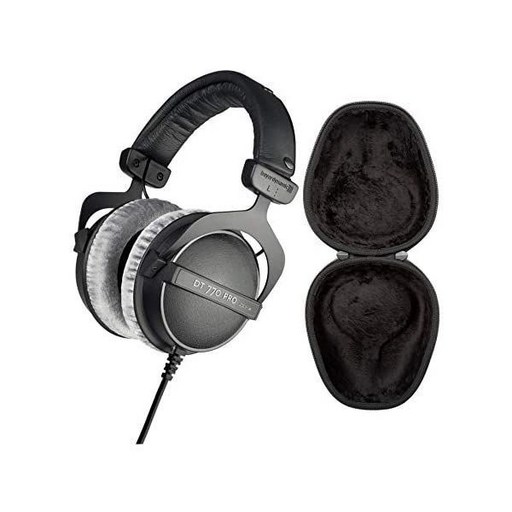 베이어다이나믹 DT 770 PRO 스튜디오 헤드폰(블랙) Knox Gear 하드 쉘 헤드폰 케이스 번들(2개 품목)