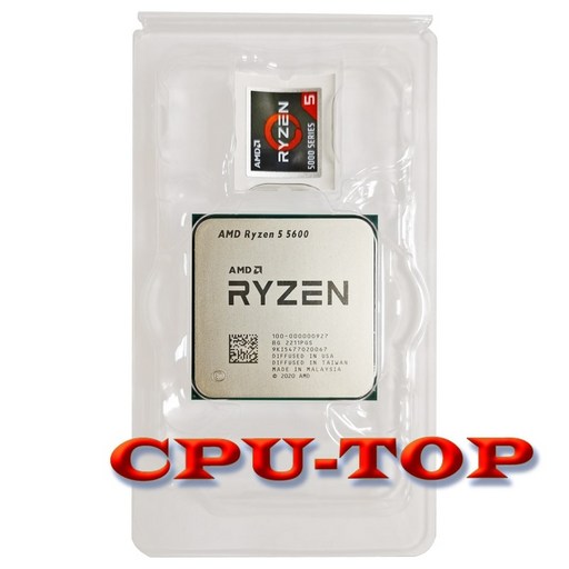 인텔 AMD CPU 새로운 amd ryzen 5 5600 r5 5600 3.5GHz 6코어 12스레드 프로세서 7nm l332m 100-000000927 소켓 am4 팬 없음