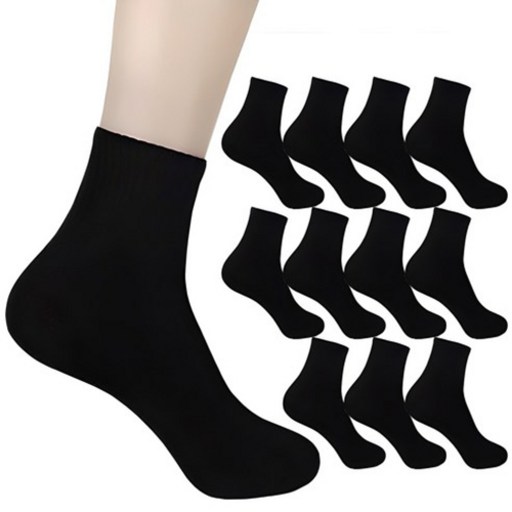 더베이직 남성용 스포츠 커버 중목 양말 12켤레 필수 아이템