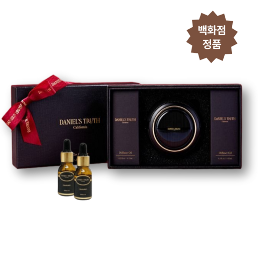 백화점정품 다니엘트루스 카 디퓨저 조슈아 본체15ml 리필오일 2개입 태양열 회전 디퓨저