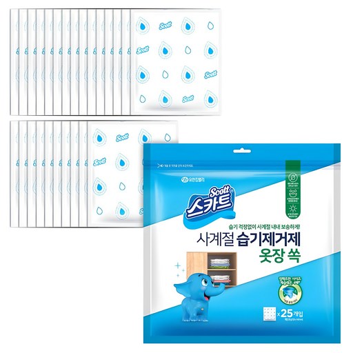 스카트 사계절 습기제거제 옷장 쏙 본품 10P, 300g, 2개