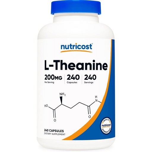 nutricost L-茶氨酸膠囊 200mg, 240顆, 1罐