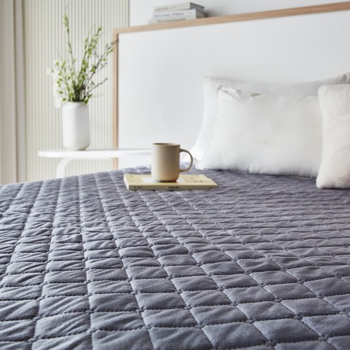 신규출시한일의료기 초극세사 프리미엄 탄소열선 전기요 그레이, 더블135x180cm