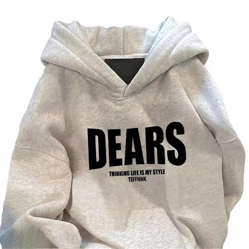 KDNC 남녀공용 세미 오버핏 후드티 빅사이즈 루즈핏 맨투맨