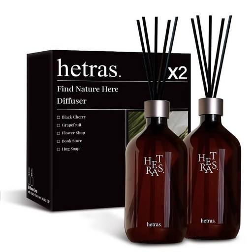 hetras. 香氛擴香瓶, 2件, 500ml, No.7 五星級飯店