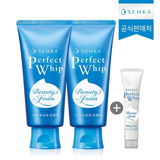 센카 퍼펙트 휩 페이셜 워시 클렌징 폼 120g 2p + 15g, 1세트, 255g