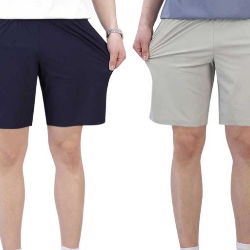 로코비전 1+1 남자 반바지 빅사이즈 여름 아이스 시원한 냉감 밴딩 팬츠