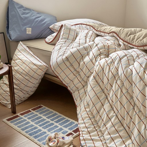 쁘리엘르 데일리체크 향균 워싱 차렵침구