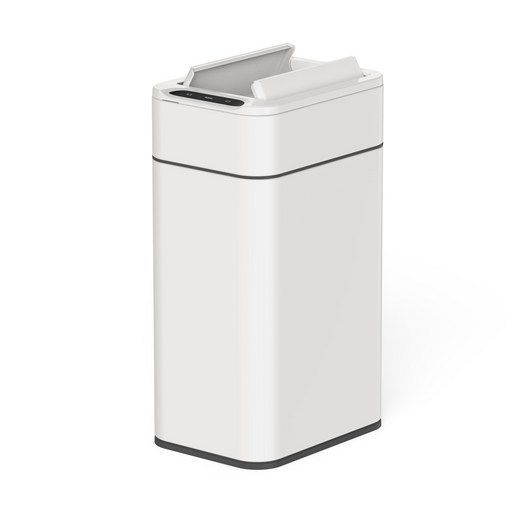 다룸 자동 센서 쓰레기통 냄새 차단 20L 양문형  봉투 15매, 화이트, 1개