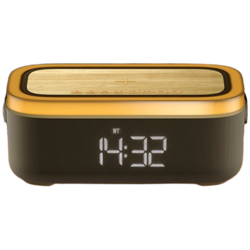 ACMER 5 in 1 무선충전 LED 블루투스 스피커 알람기능 4000mah배터리 포함