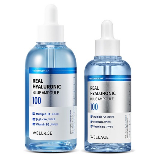 웰라쥬 리얼 히알루로닉 블루 100 앰플 100ml + 75ml