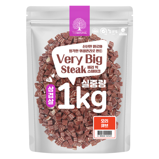 더내추럴 강아지 베리빅 삼겹살 스테이크