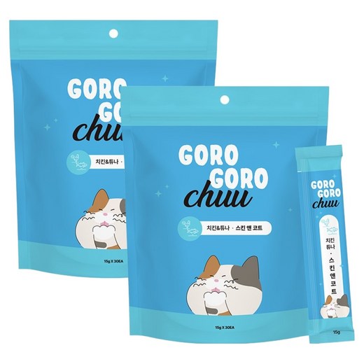 gorogoro 고양이 츄 치킨 튜나 30p
