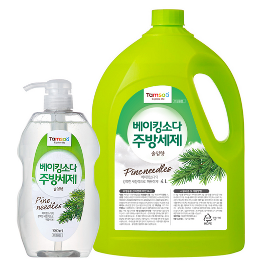 탐사 베이킹소다 주방세제 4L+780ml 세트