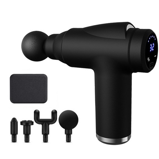 JcOuni프리미엄 미니 무선 마사지건 초경량 고출력 전동 안마기  전용 파우치