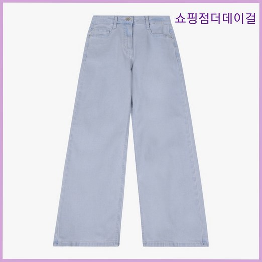 더데이걸 24봄신상 주니어 데일리로 입기좋은 와이드핏 데님팬츠 색감이 예쁘고 스판력이 좋아 활동하기 편한 데님 팬츠심플 와이드 데님 TGTJ24102